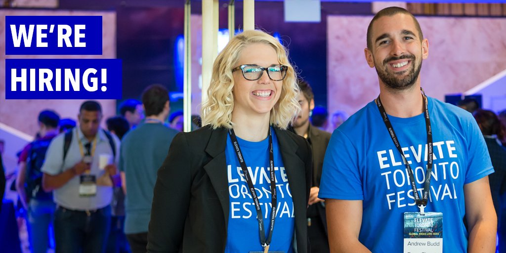 We're looking for a graphic/web designer to join our team at @ElevateTechFest jobs.startupnorth.ca/jobs/3401386-g… #Toronto #tech #festival