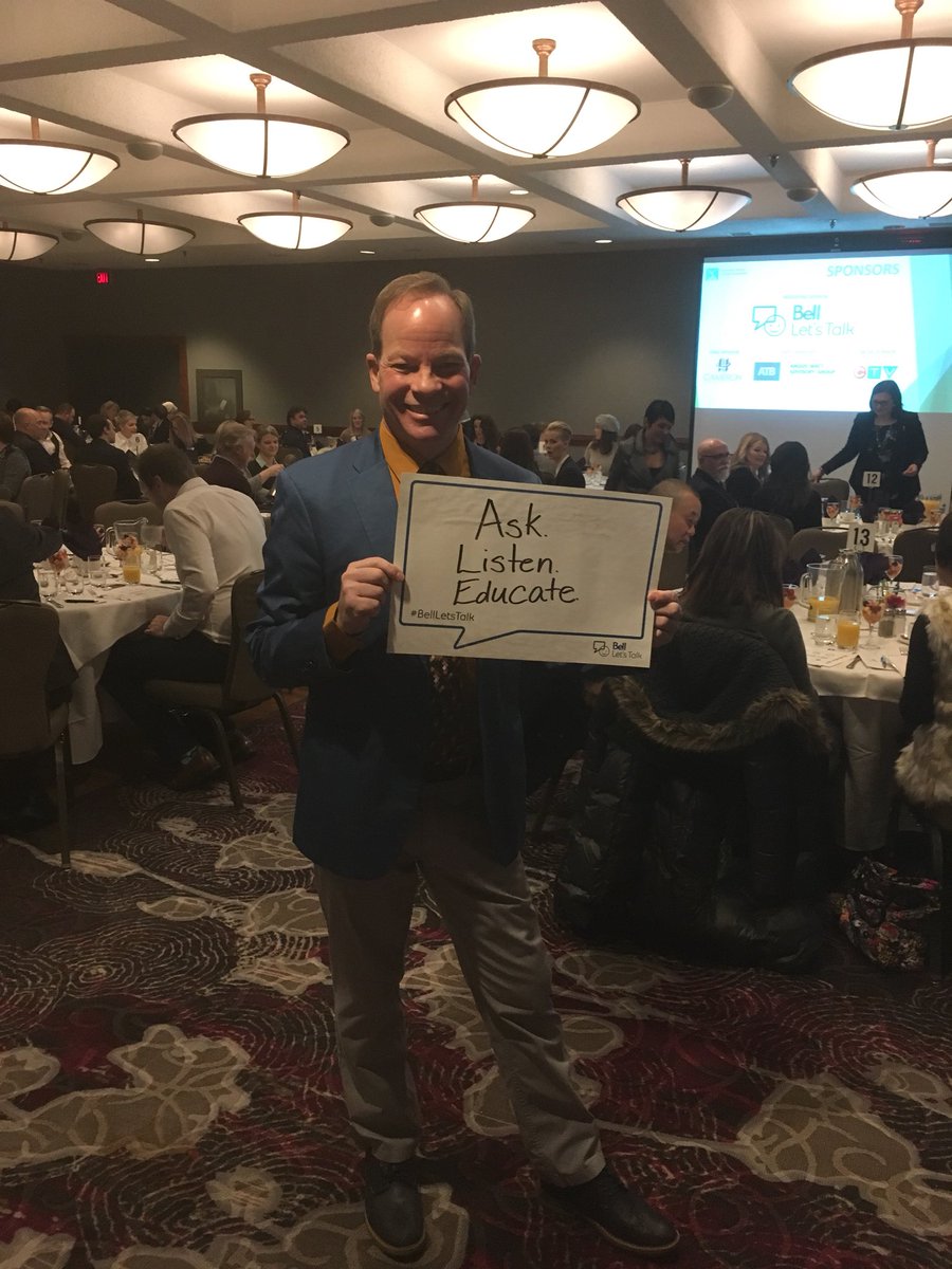 cmhaEdmonton's tweet photo. Great to see @mentalthealthyeg supporting #DistressLine breakfast #BellLetsTalk https://t.co/THGpX4hs3z