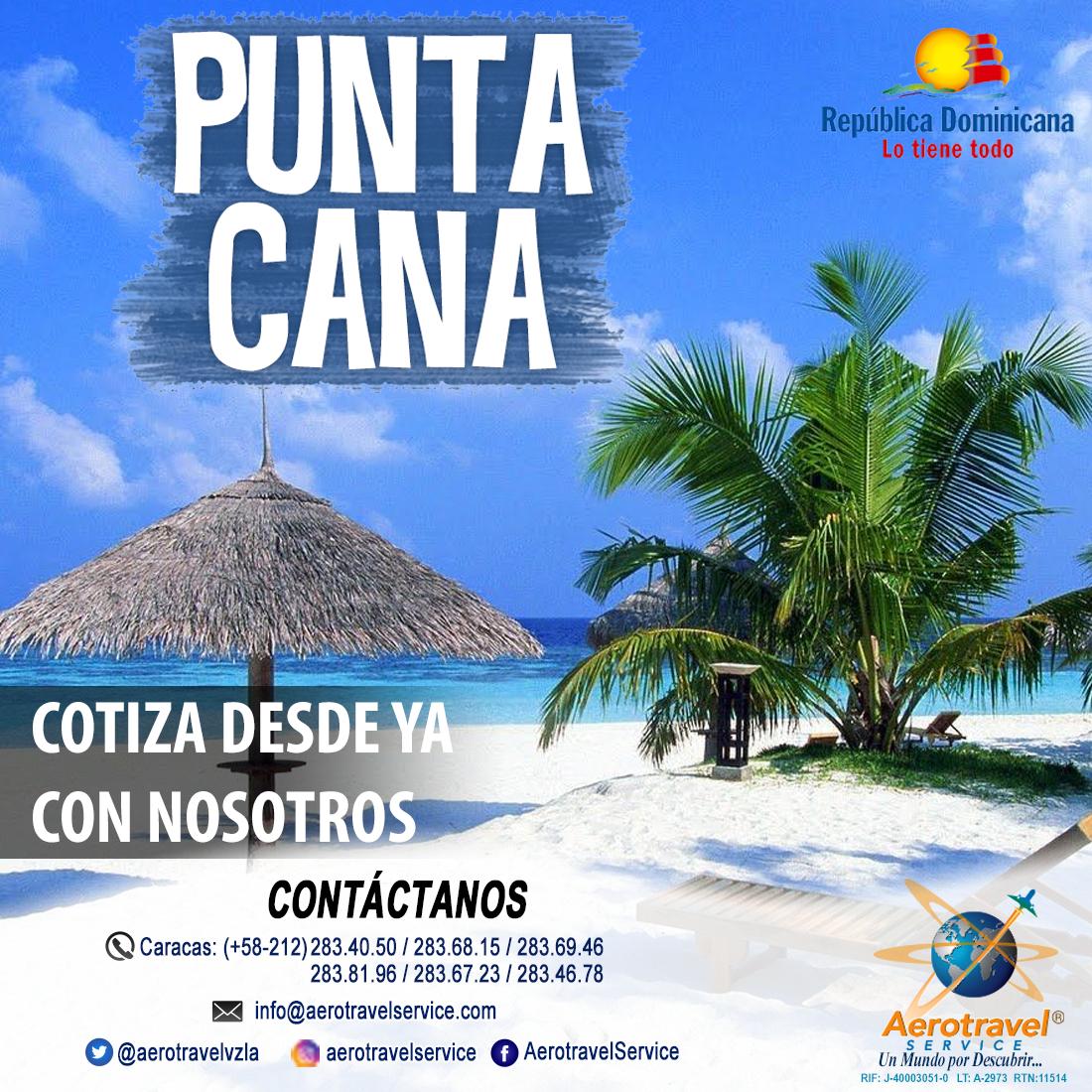 aerotravelvzla's tweet photo. Prepara hoy mismo todo lo que necesitas para tus vacaciones en #PuntaCana con nosotros y te conseguimos los boletos más económicos del país. https://t.co/j9vetAeQm4