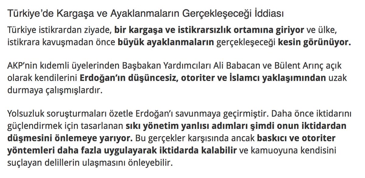 Ed Husain,Henri Barkey, Eric Edelman ve M.Abramowitz imzalı Türkiye aleyhtarı raporun bazı bölümleri
