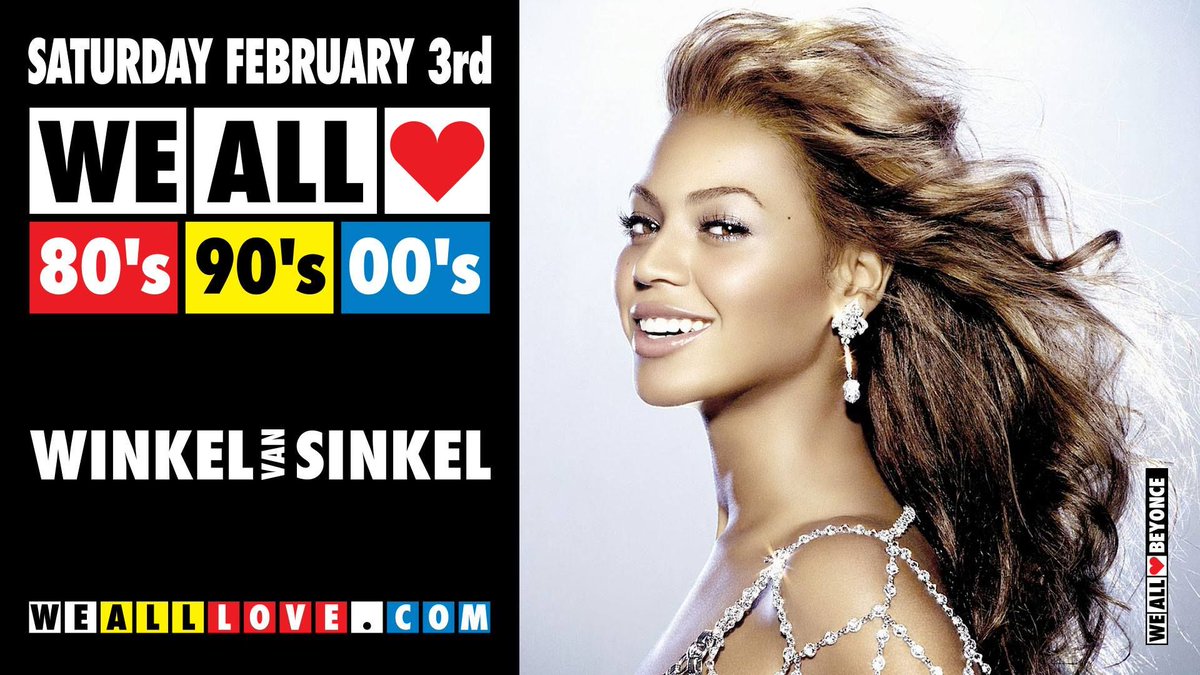 Dance back in time this Saturday, February 3rd, with "WE ALL LOVE 80's, 90's &amp; 00's" at the <a href="/WinkelvanSinkel/">Winkel van Sinkel</a> buff.ly/2Eowa1Q