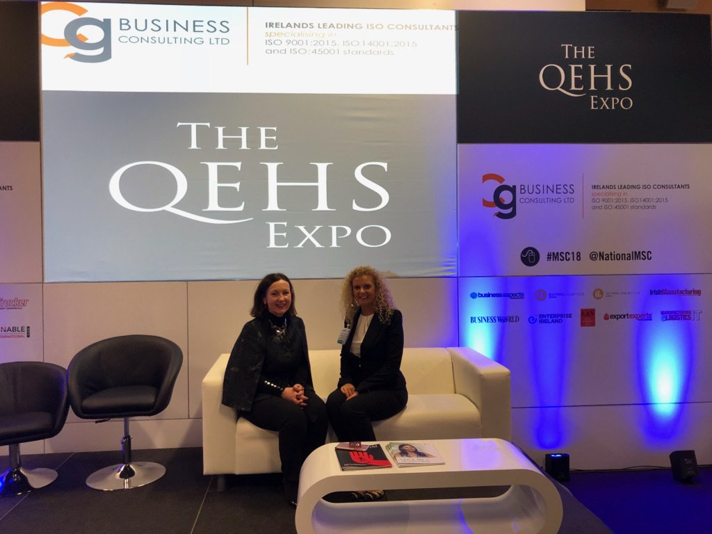 CGBusConsulting's tweet photo. With these two girls at the helm, you're #GUARANTEED high #Standards at all times.
Brid O'Connell, CEO, @GuaranteedIrl with @CGBusConsulting MD, Caroline Geoghegan at the All-Ireland #QEHSEXPO in @CitywestHotel 

#weknowiso #guaranteedirish #simplythebest #CGBCExpo https://t.co/beI5ZVLtlI