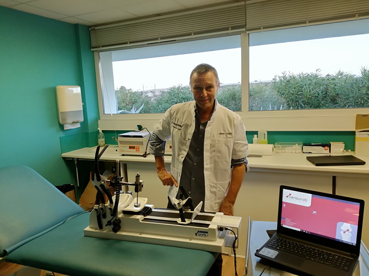 Genourob_Co's tweet photo. One more Sports Medicine Doctor decided to enhance the #ACL treatment he delivers by opting for a #GNRB arthrometer in Perpignan, France 👨⚕️🇫🇷 !
#ACL #ACLInjury #ACLRehab #ACLDiagnosis #Arthrometer #StableKnee #Laximetry #SportsMedicineDoctor #SportsMedicine https://t.co/adIe1KdOaU