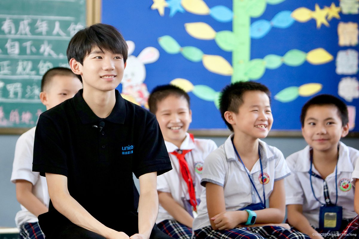 UNICEFEducation's tweet photo. We could not be more excited that @UNICEF Special Advocate for #Education Wang Yuan is at the @UN for @UNECOSOC #Youth2030 👏 Forum!
This inspiring 17-yr-old teen idol is using his talent &amp; influence to promote quality #education. 
#RoyWangInNewYork #SDGs 
via @voicesofyouth https://t.co/LYPTFV633t