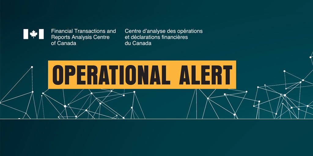 FINTRAC_Canada's tweet image. FINTRAC’s new Operational Alert targets #moneylaundering associated with the scourge of #Fentanyl trafficking – following the money, guarding Canadian communities ow.ly/Linr30hZVo0