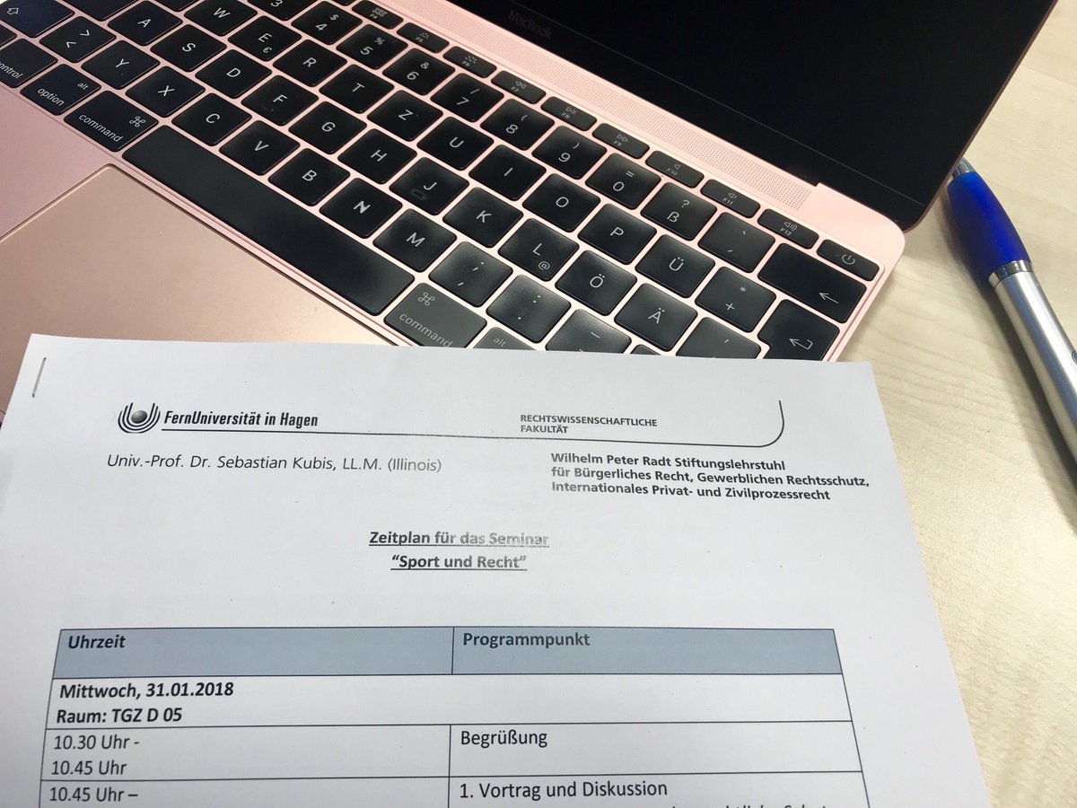 Uzivatel Ls Kubis Fernuni Na Twitteru Und Schwups Ist Der Erste Unseres Ll B Seminars Zum Thema Sport Und Recht An Der Fernunihagen Schon Fast Vorbei Spannende Themen Und Vortrage Fernuni Rewi Schnittstellen