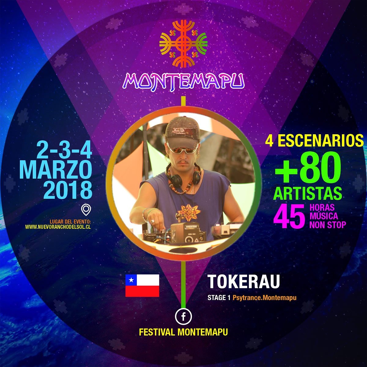 tokerauchile's tweet photo. Montemapu Festival Open Air !!
DJ Tokerau - GOA DJ Set !!
👽🔝👽 Ovnimoon Records
 ... IMPERDIBLE !!
Aprovechen las preventas !!
#DjTokerau #TokerauDjSet #OvnimoonRecords #Montemapu #Montemapu2018 #MontemapuFestival @Goa #GoaDJSet #Tokerau https://t.co/tkcKR1hxuu