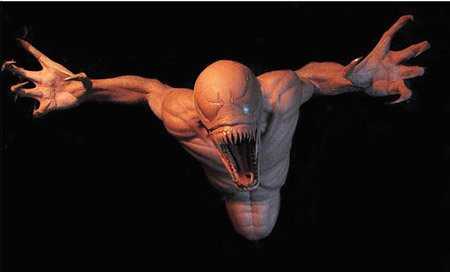 A sculpture for Venom that seemed to be the inspiration for the Venom animatronic.