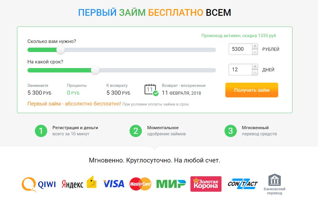 займ 100 процентов одобрения на карту онлайн