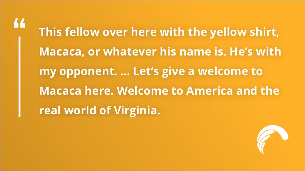 Guess who said it?

Hint: A member of the Republicans, a former U.S. senator and Governor of Virginia, and the son of an NFL coach.

#politicalgaffes