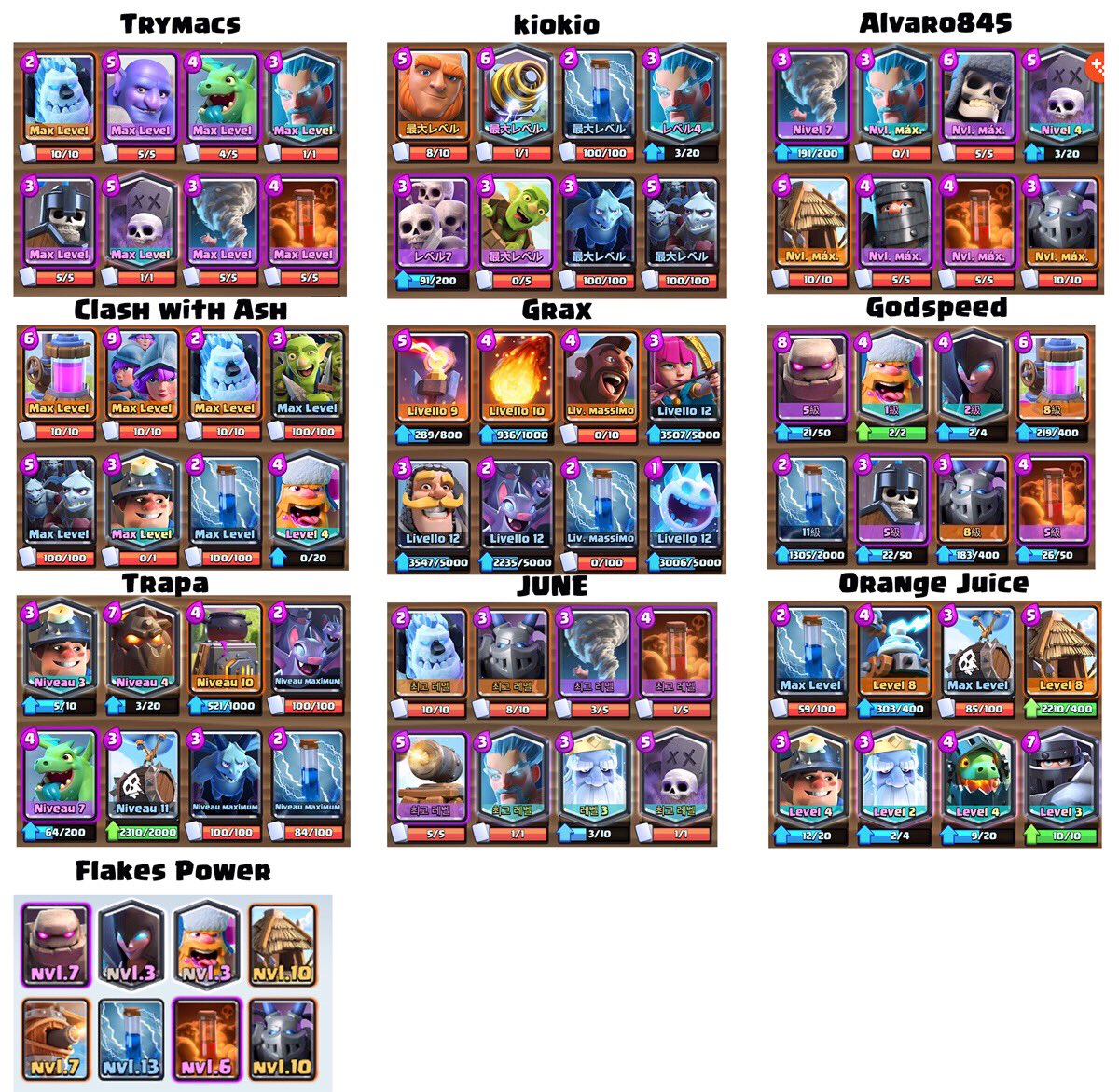 9. Колода для 5 арены клеш рояль 2022. Hearthstone выигрышная колода. Классические колоды клеш рояль. Колода таро даэна галерея.