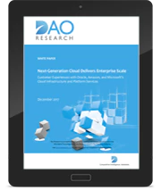 Keveso's tweet photo. DAO Research conducted a customer research study investigating enterprise cloud deployments including the business drivers and experiential feedback on popular cloud vendors including Amazon (AWS), Microsoft (Azure), and Oracle. Learn more in this report. https://t.co/cfCK8RMm4z https://t.co/SfHmZrznnP