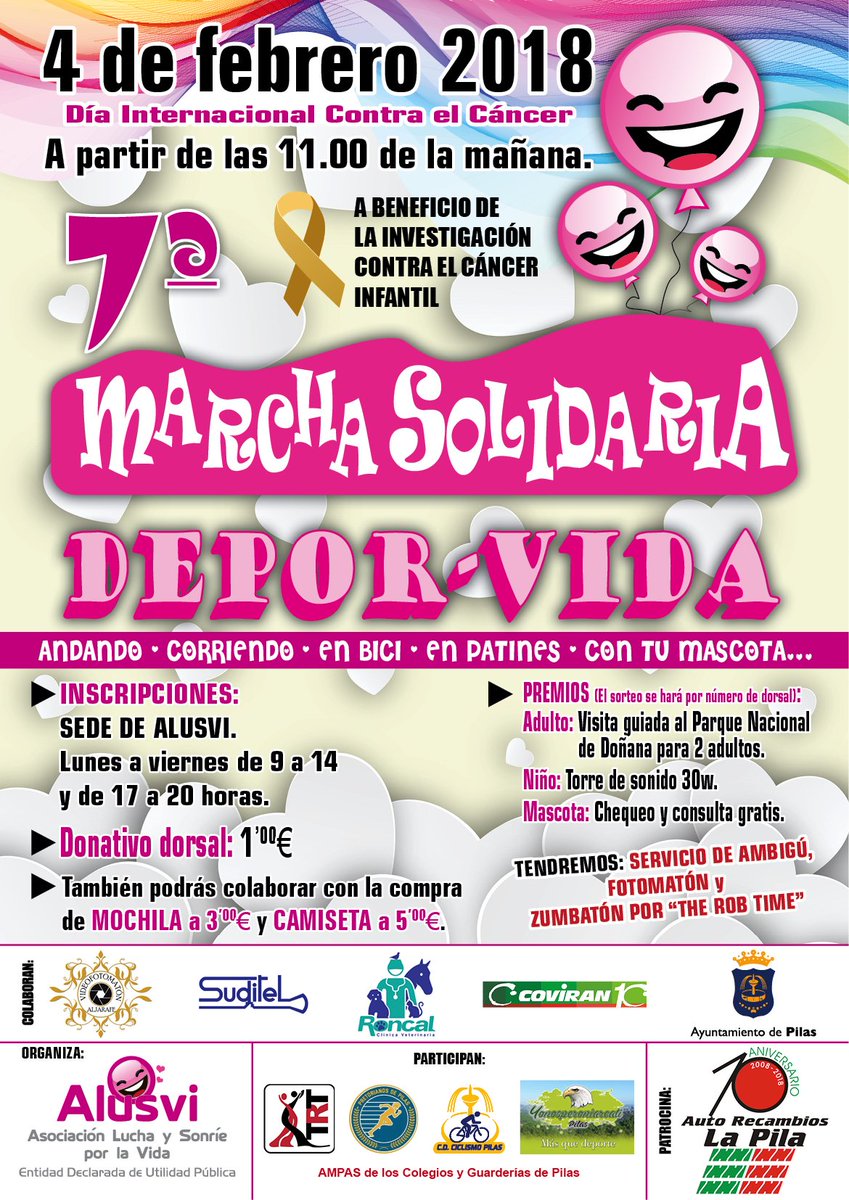 AlusviPilas's tweet photo. #Alusvi #Pilas #diainternacionalcontraelcancer #Solidaridad #MarchaSolidaria https://t.co/Rf2HaiJtW7