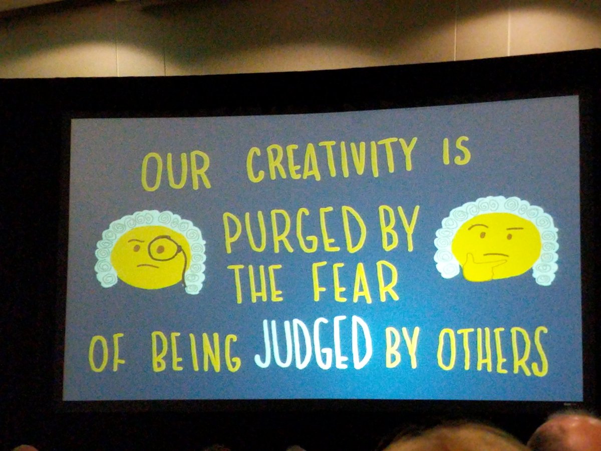 MathDenisNJ's tweet photo. This is too true. But focus on the other side. @TheTechRabbi @EdTechTeacher21 #ettsummit #makeitreal https://t.co/xD9tNi0ii7