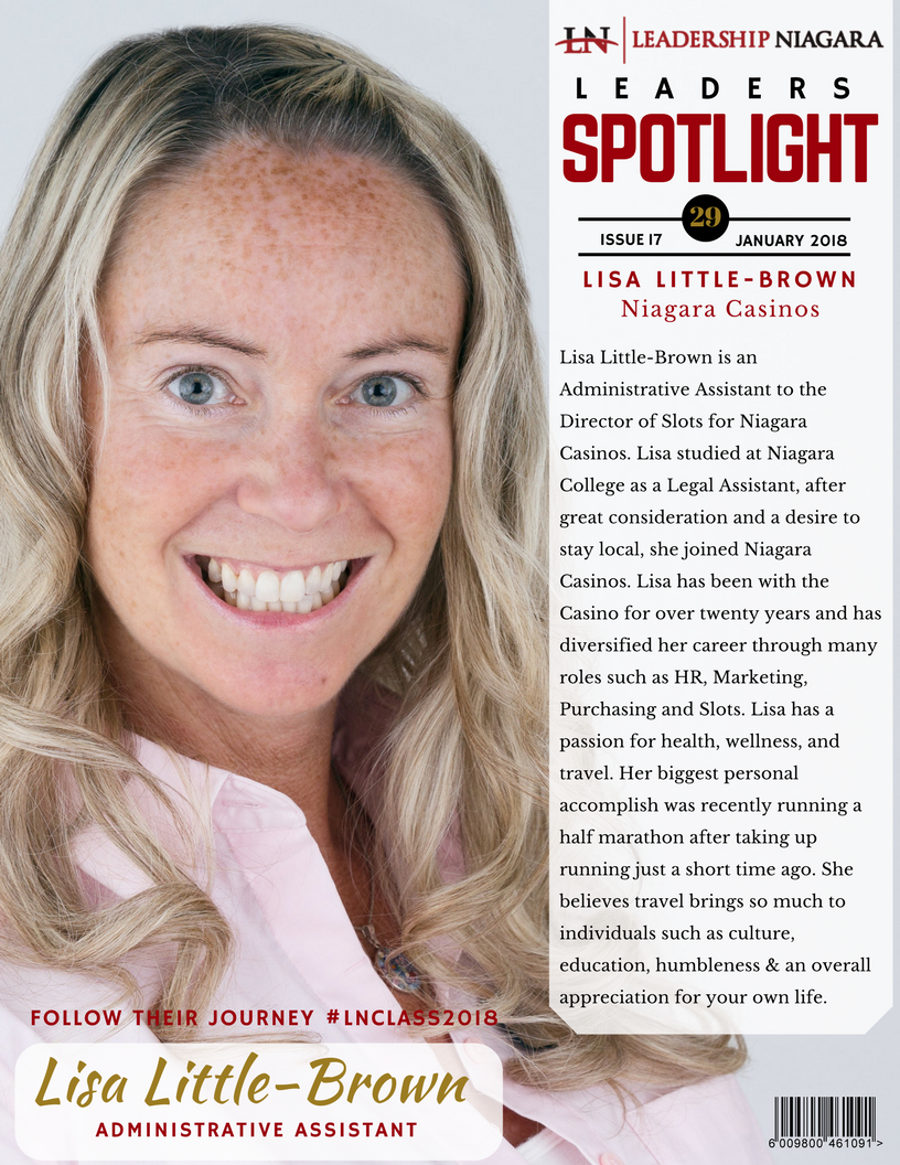 Lead_Niagara's tweet photo. Introducing another one of our amazing leaders from this year's #LNClass2018! Meet Lisa Little-Brown, Administrative Assistant at Niagara Casinos. Lisa is very passionate about community, travel, and health. Follow Lisa's leadership journey using the hashtag #LNClass2018. https://t.co/WOwkSNkQyg