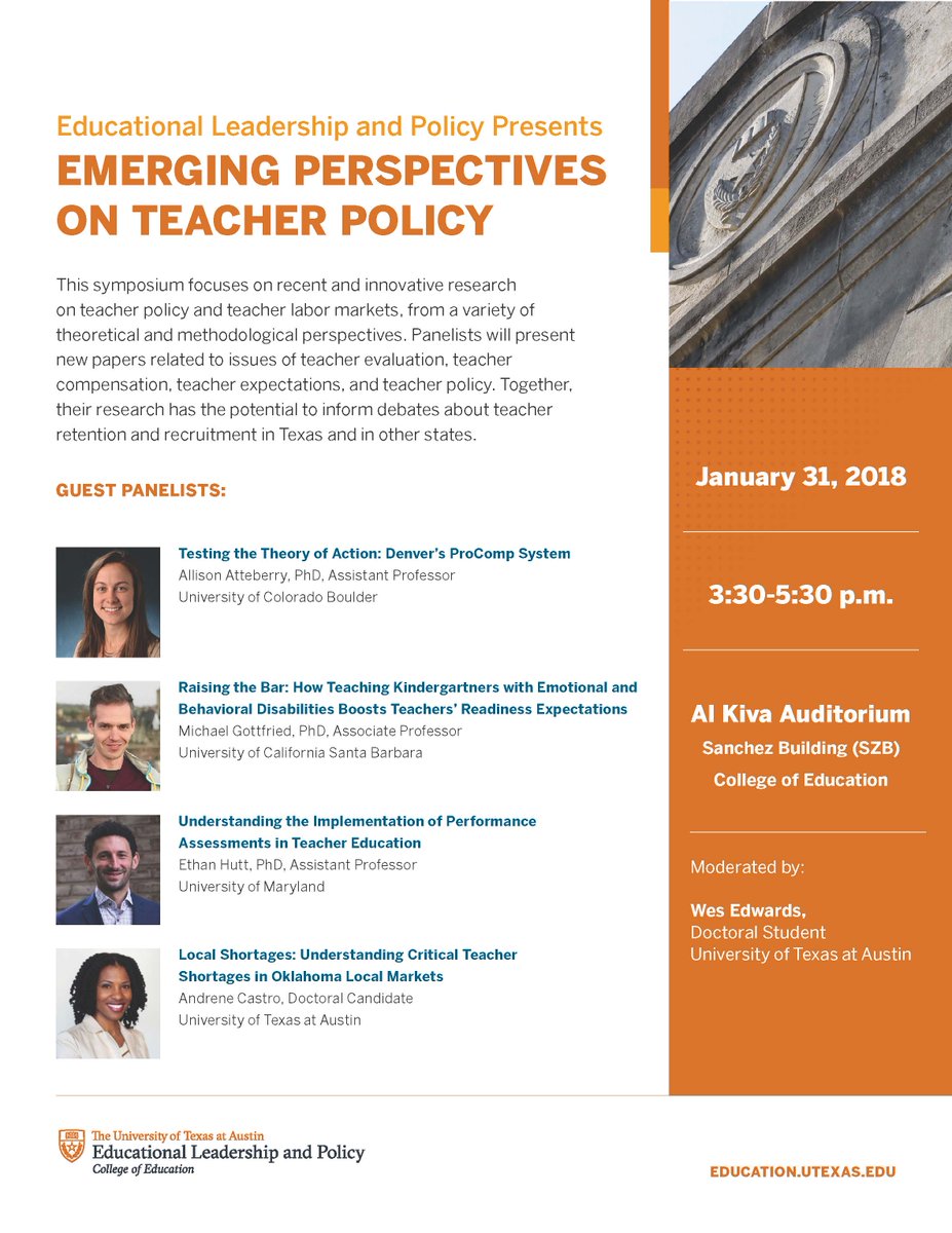 jaycee43public's tweet photo. Excited for today's talk w/ @ehutt1 @AcmAtteberry &amp; @magottfried @followurDRENE @wledpolicy teacher policy here on the 40 acres @UTAustin @utexascoe https://t.co/LOhyWAqE4B