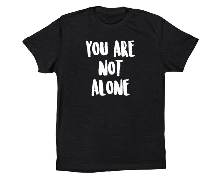 ProjectBuddy's tweet photo. In honor of #BellLetsTalk , we are giving away one of our You Are Not Alone shirts! RT this to enter. https://t.co/06t86gq8V0