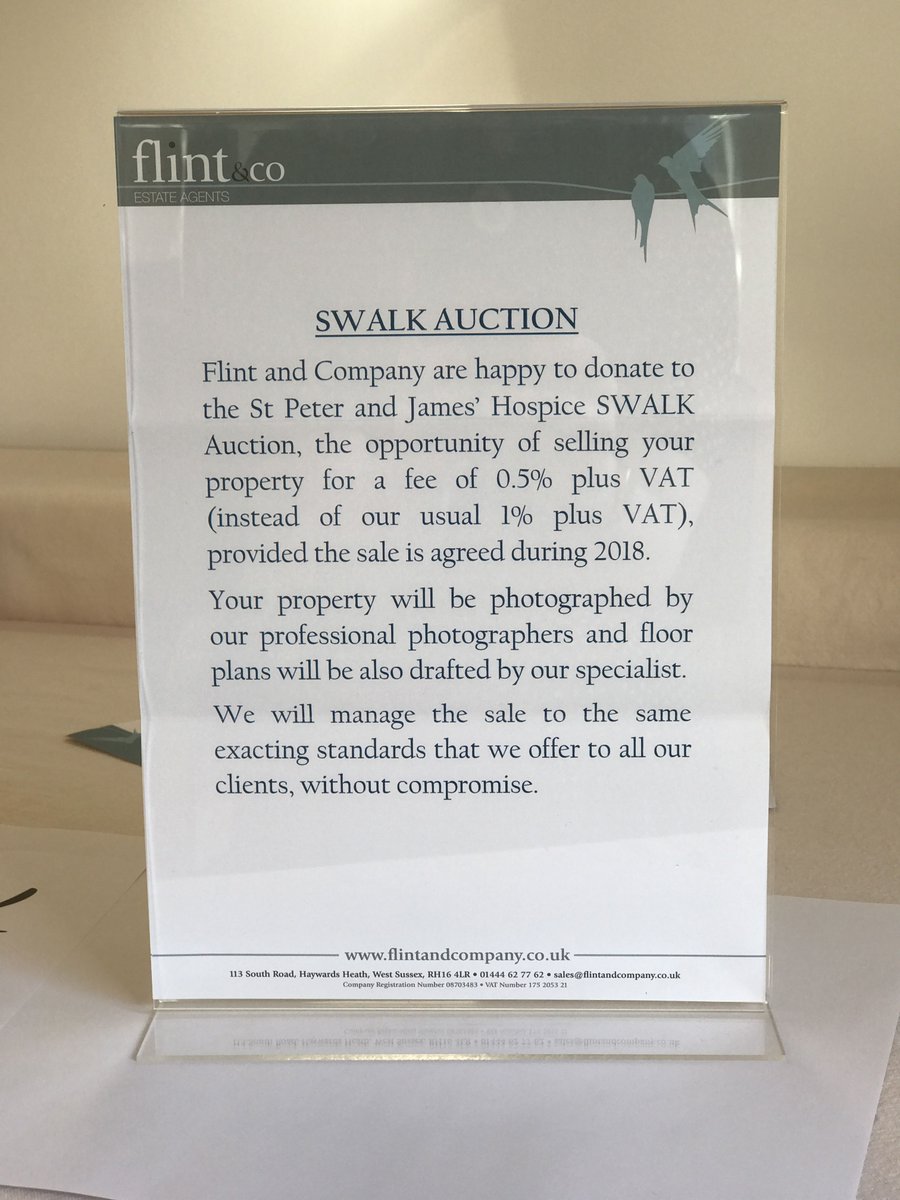 StPeterStJames's tweet photo. Are you selling a property in or near #HaywardsHeath? Our friends at Flint & Co have donated a reduced property selling fee to our upcoming auction, which could save you thousands! ๐ก Available for bidding this Sat! https://t.co/kT1qR0BhrU #Ardingly #Cuckfield #Lindfield #Balcome https://t.co/64E6UiKHvN