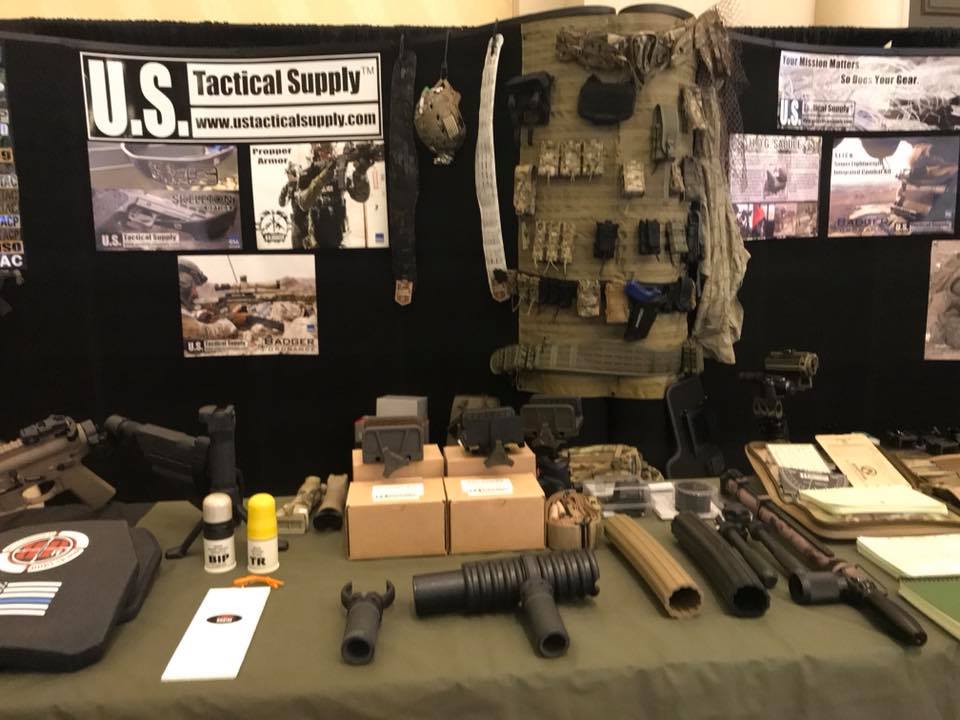 USTS's tweet photo. Sorry for the Long delay we got back from SHOT and found out it update process has been down. Here are some pictures of our booth in the main LE room. #badgerordnance #skeletonoptics #hogsaddle #pigsaddle #propper #wearpropper #propperarmor https://t.co/kV4cNlNaVt