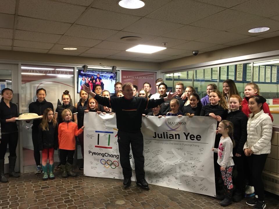SkateMariposa's tweet photo. @SkateMariposa olympic send off for@Julian Yee @pyeongchang2018 ⭐️10th consecutive Olympic Games for our Mariposa family.   😲WOW!!!#whoelsecansaythat #makinghistory #FlagBearer #PyeongChang2018 ⭐️Go Julian!⭐️ https://t.co/RG4kcSLzLL