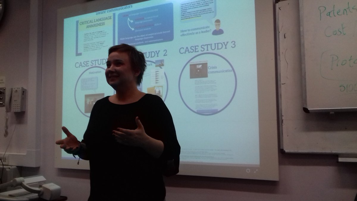 Today Dr Erika Darics <a href="/LinguaDigitalis/">Erika Darics</a> gave a great talk on why we need to train discourse analysts, not communicators. Many thanks Erika and we hope to see you again in Preston some time!