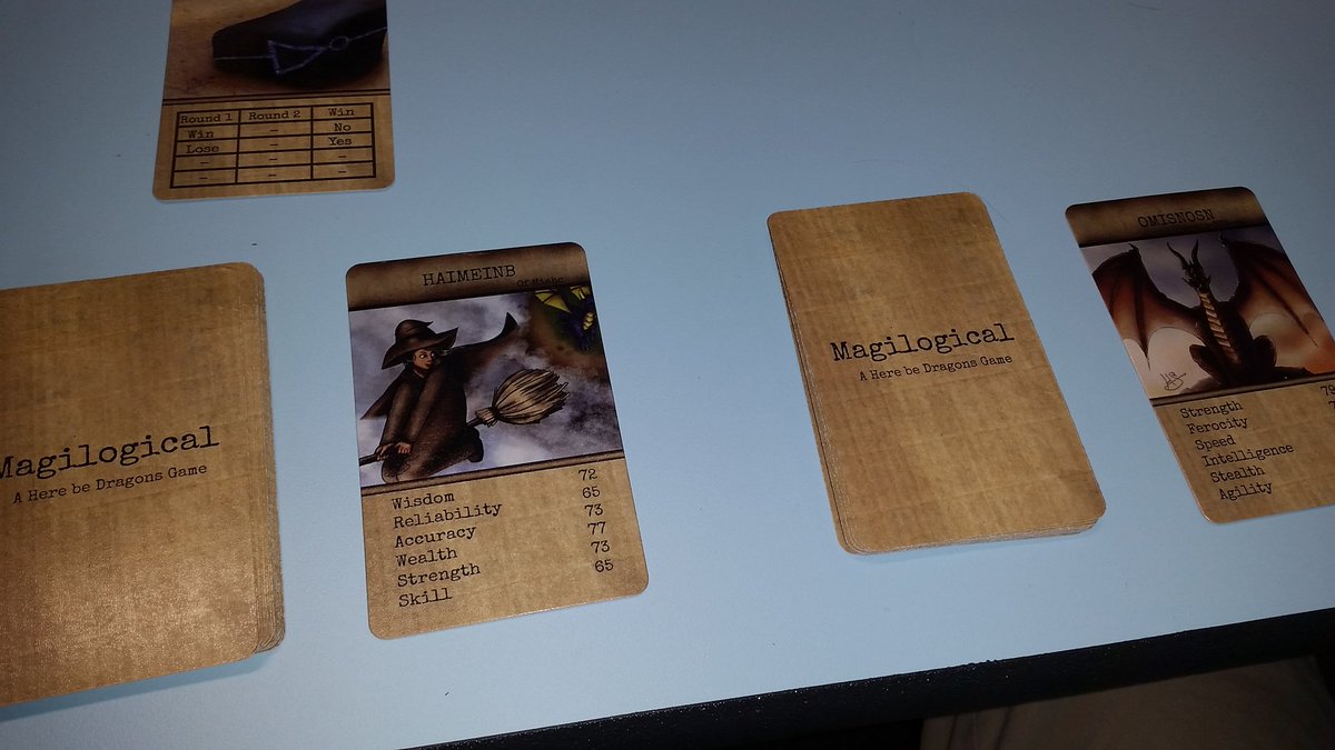 chrisleach78's tweet photo. Playing @magilogical - Here the wizard has used the Spell of Not against the Dragon - meaning the wizard must lose this round https://t.co/hyJrF3I8QH
