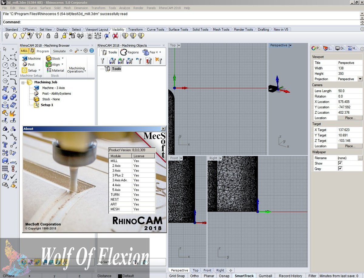 WolfofFlexion's tweet photo. MecSoft RhinoCAM 2018 Free Download | Click Here https://t.co/J675va9W67

RhinoCAM is a Computer Aided Machining (CAM) plug-in for CNC that runs completely inside of Rhinoceros 5.0. This plug-in is a general purpose machining program https://t.co/GrVzb0Hzes