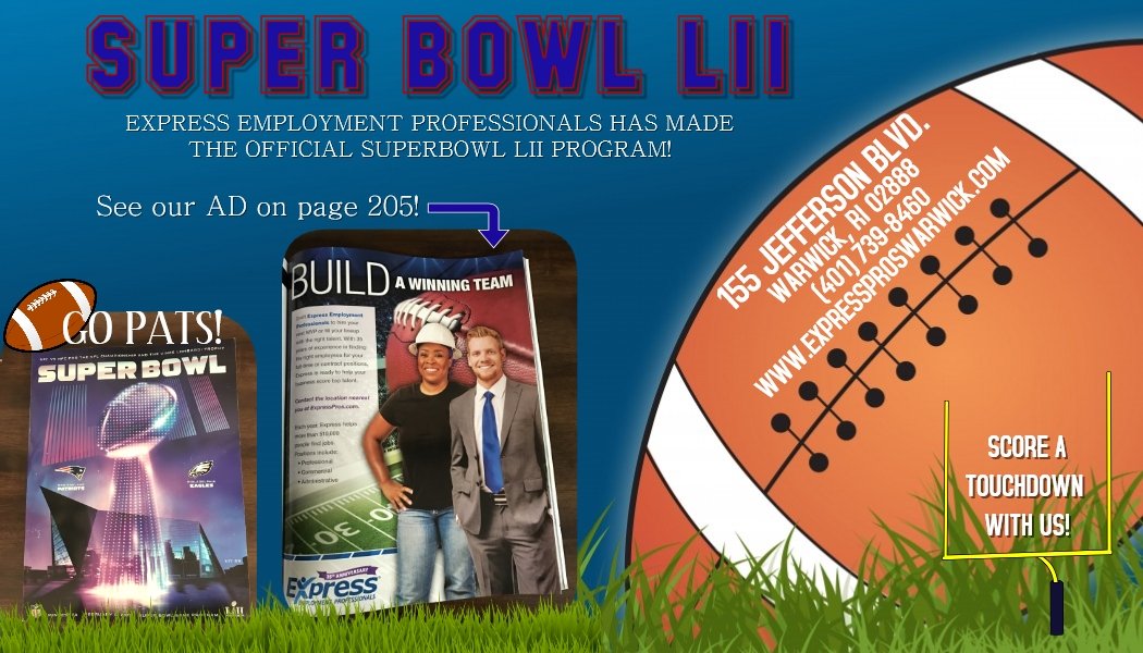 ExpressWarwick's tweet image. WE ARE IN THE OFFICIAL SUPER BOWL PROGRAM!