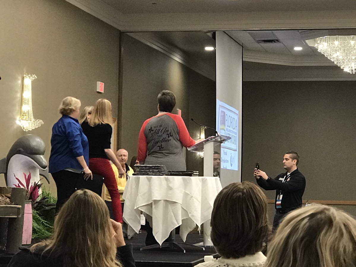 SeminoleVirtual's tweet photo. So excited that Mrs. Kotkin has been named District GEM at the #FLDVIPN18 conference. https://t.co/0XTtY9SvW1