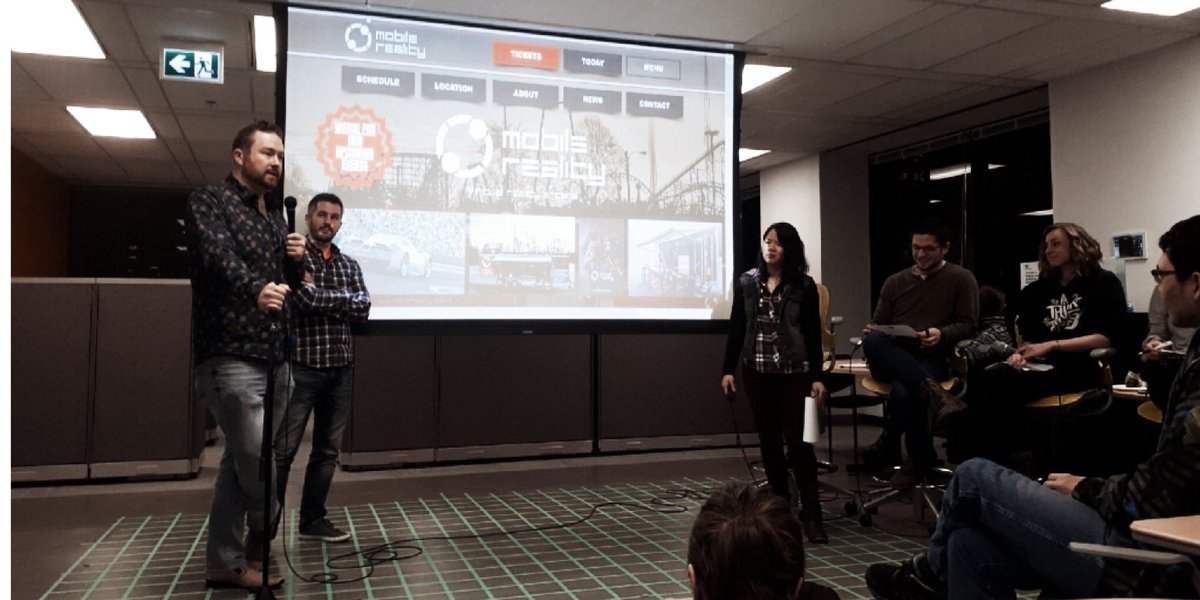 MobileRealityVR's tweet photo. Great time talking about #mobilereality @VentureLabs_ca for the PVP Pitch Circuit last night. Went to meet some game designers and were tossed into the hot seat. Thanks to the organizers and judges for their support! #wingingit #mobilevr https://t.co/y5QtalWahQ