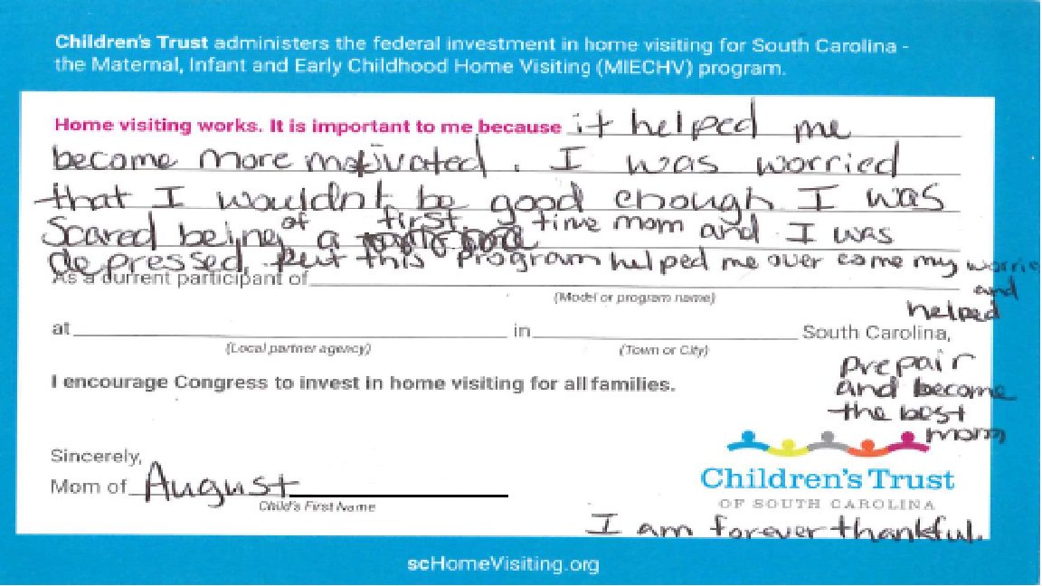 Fam_Con_SC's tweet photo. MIECHV programs are good for SC families! #RenewMIECHV @SenatorTimScott @LindseyGrahamSC https://t.co/Y4R8M14FMf
