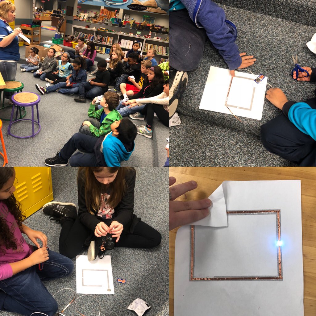 Makerspace lesson on electricity and making circuits! <a href="/dklein1960/">WardLibrary</a> <a href="/WardStarsCCISD/">Ward Elementary</a> #wardstars #science #makerspace #4thgrade