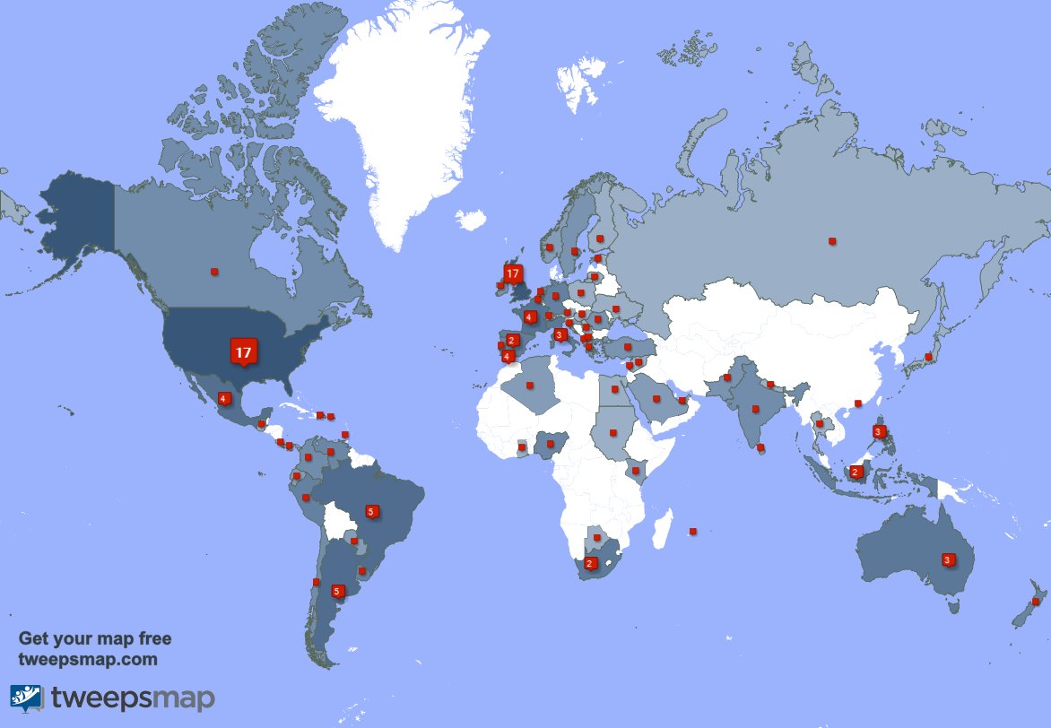 amycornelio's tweet photo. My followers live in USA (16%), UK.(16%)... Get your map: https://t.co/DoZoP3GSWf https://t.co/q6jmpUJlKY
