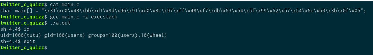 chaignc's tweet image. From now on, here is how you will test your #shellcode !