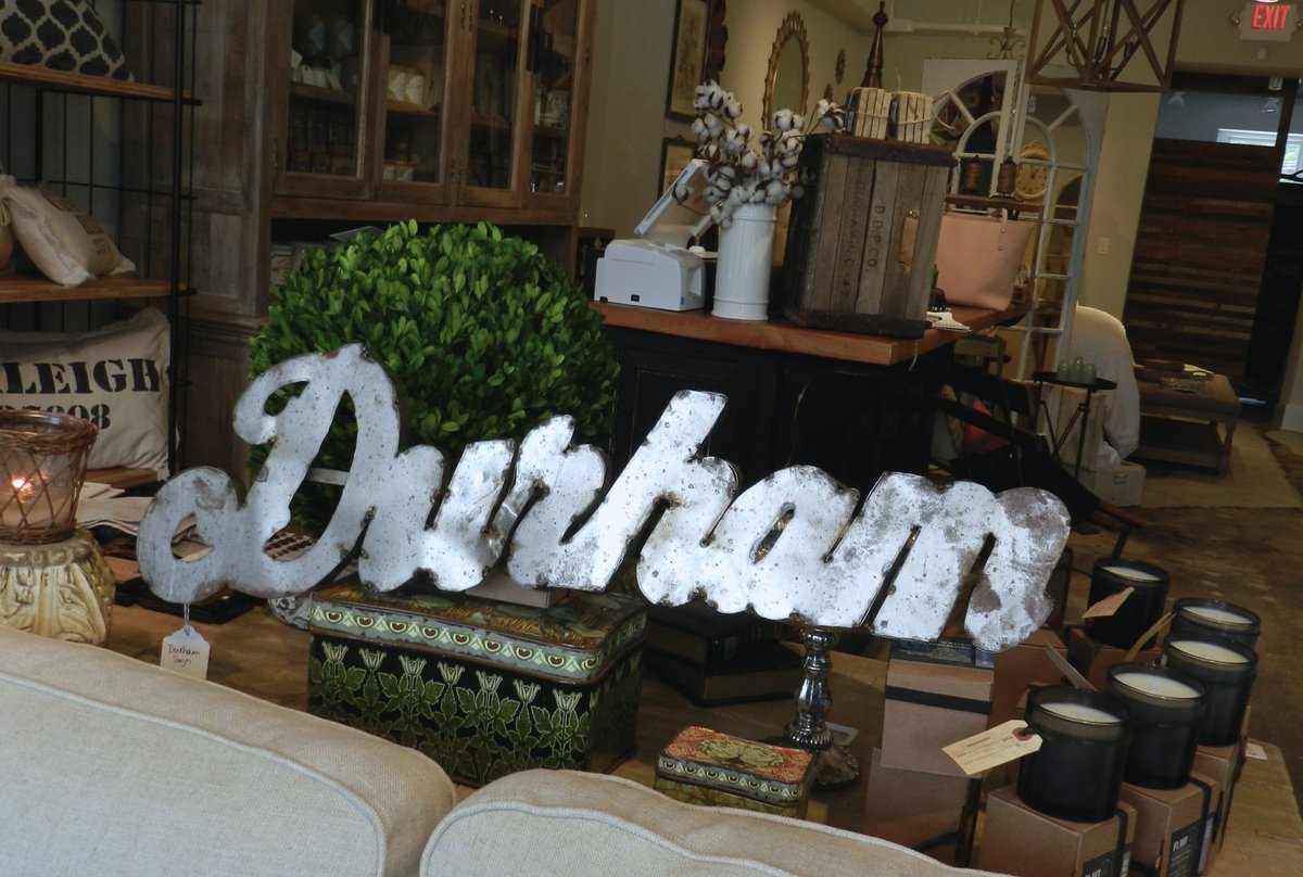 9thStreetDurham's tweet photo. A little Durham love, from Vintage Home South. #durhamnc #discover9thstreet https://t.co/C3c3QskJau