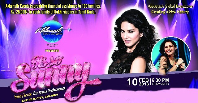 freshfacehunt15's tweet photo. Hot Bollywood actress sunny Leone gonna perform a rocking event at Chennai.
Date:10-02-2018
Place:EVP film city, Chennai
For tickets booking contact us.
Contact 9786087475
https://t.co/mzRPzWMzo0
https://t.co/JKOvjimSSs
#sunnyleone #freshfacehunt #andreajeremiah https://t.co/XKir1HZz03