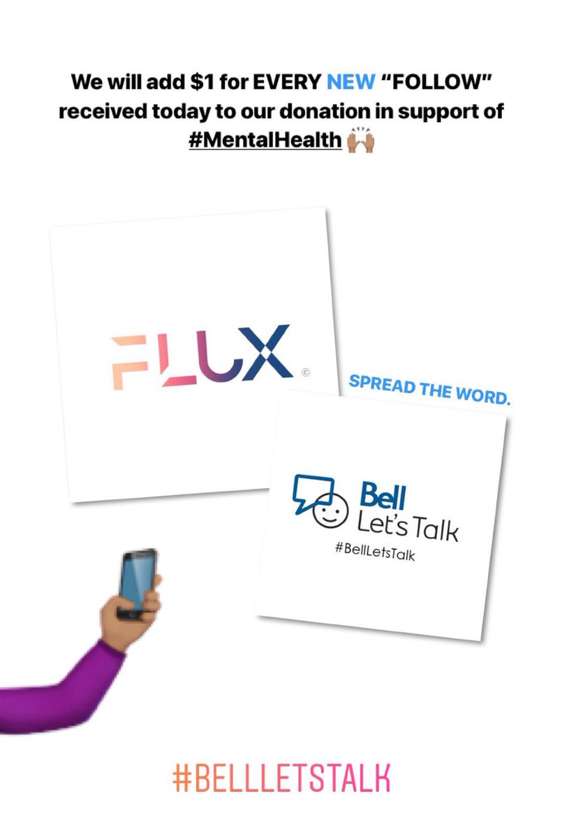 flux_to's tweet image. We are committed to donating $1 for every NEW follow today on top of our sorted donation to a local organization that supports mental health. 

Follow us here on Twitter, on Instagram at @flux.to and Facebook at @fluxtoronto! 🤳🏽

#BellLetsTalk #FluxGaanaIntensive #FluxWorkshops