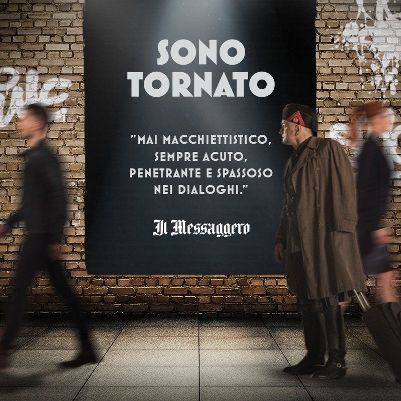 Manca solo un giorno alla commedia più nera degli ultimi tempi. #SonoTornato, da domani al cinematografo.