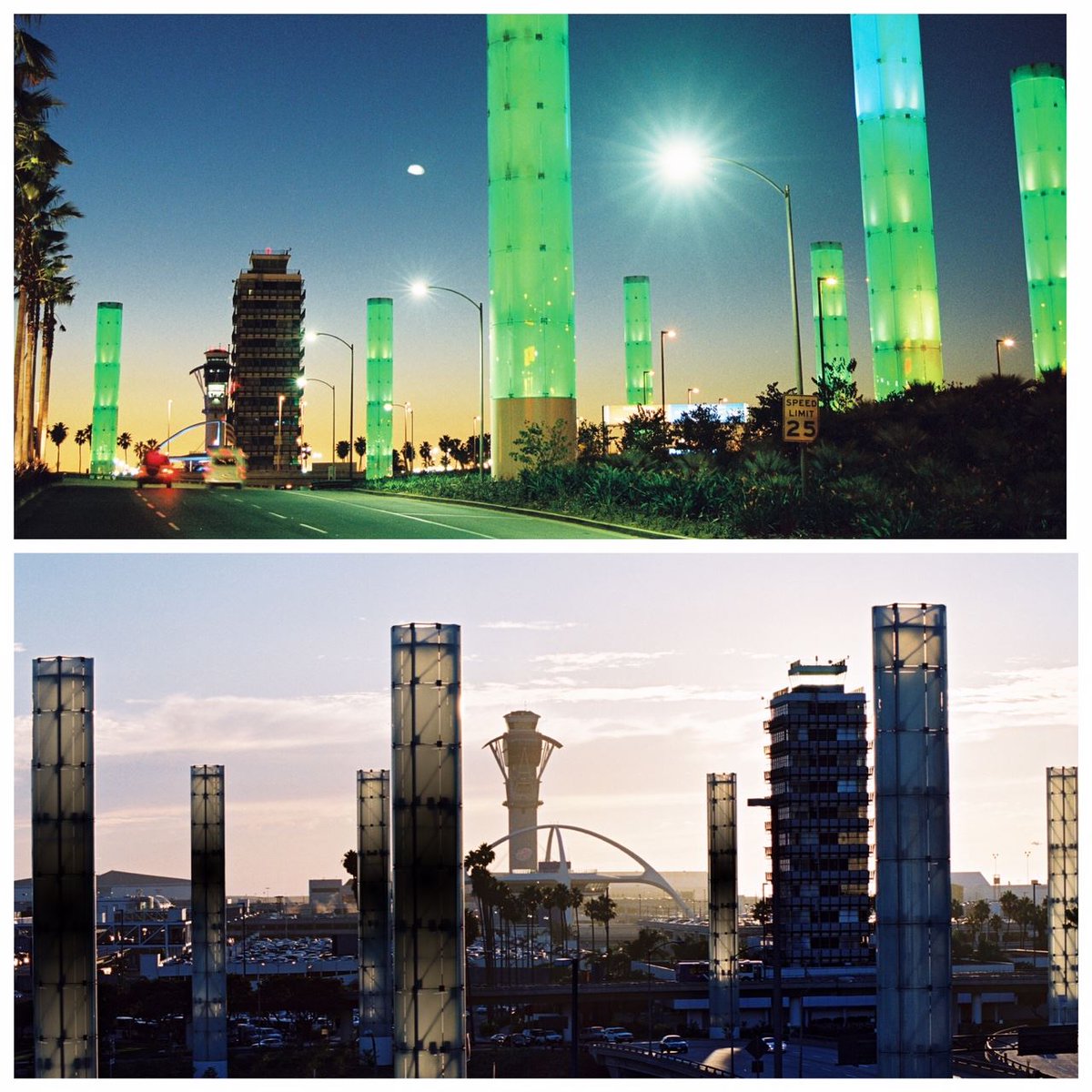 LTconsulateLA's tweet photo. On 16 February #Lithuania will celebrate 100 years of Independence. Los Angeles Airport sends congratulations and will change its 100-ft tall #Pylons to Lithuania's flag colors #yellow #green #red from 16 Feb sunset until 17 Feb sunrise! #RestoredLithuania100 #AtkurtaiLietuvai100 https://t.co/tLTEASi4Jn