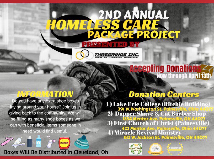 ThreeRingsInc's tweet image. #HomelessCarePackageProject———————-
Year 2 —— SAME MOTIVE👍🏽
.
.
.
📍Cleveland, Ohio