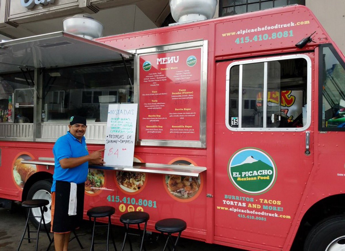 bistro_planet's tweet photo. Drumrollllll!!🥁🥁🥁 It's #WhyCookWednesday in #SanFrancisco! Put down that spatula and let #ElPicacho #Foodtruck whip you up some mouthwatering #tacos! Order ahead on our app at @lakewood_sf from 5-8pm tonight and use the code 'HUNGRY3’ to save $5! https://t.co/FCsZELEnsi https://t.co/JGlHlXs4Nd