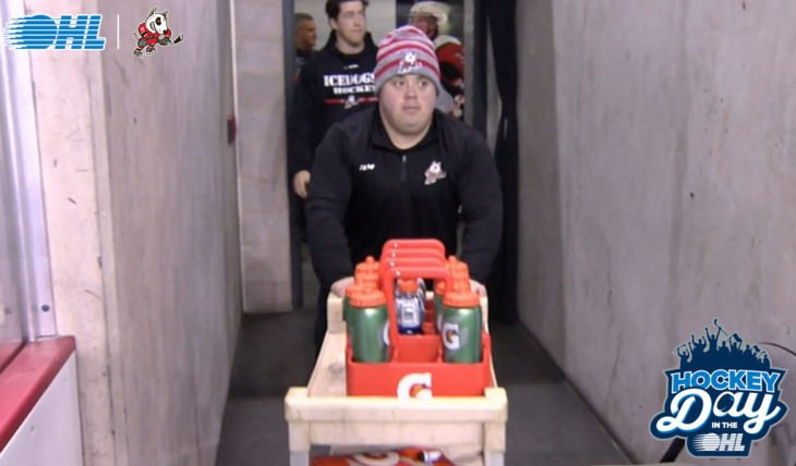 OHLHockey's tweet photo. #OHLDay Feature: @OHLIceDogs inspired by locker room attendant Greg McPherson who brings his smile and work ethic to @MeridianCtre.

WATCH: https://t.co/lTf0tpImsB via @yourtvniagara https://t.co/3ysYoqvoBt