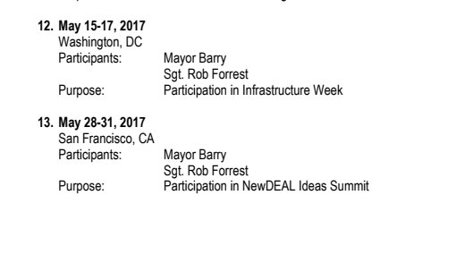 Kevin_Trager's tweet image. #BREAKING According to documents released by @MayorMeganBarry office, Barry and Forrest were the ONLY 2 city employees on 9 work trips between 2/2/17 and 10/18/17 (including 6 day trip to Athens Greece).  After 10/18 trip, they have not traveled together. @WSMV #Nashville