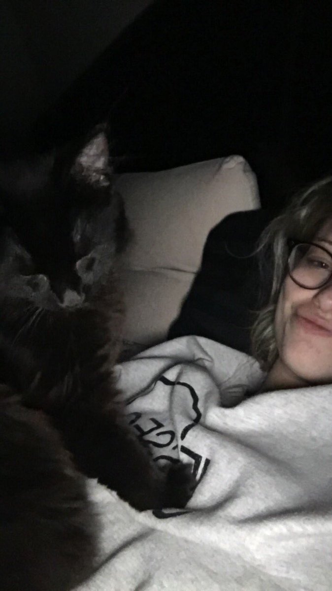 audgraceren's tweet photo. *snaps ryan a pic of our cat &amp; me* https://t.co/TMuA4WLwP6