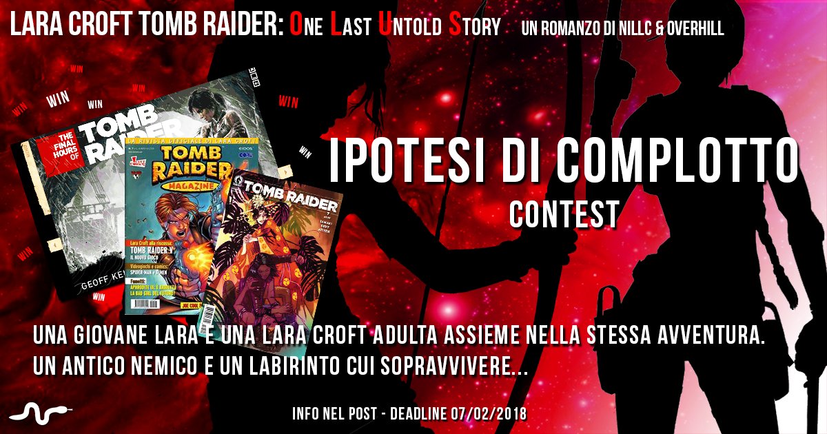 aspidetr's tweet photo. #TombRaider #Novel #OLUS #OneLastUntoldStory #Contest Una giovane Lara e una #LaraCroft adulta assieme nella stessa avventura. Un antico nemico e un labirinto cui sopravvivere... Scrivi la tua teoria, fra tutte le ipotesi postate 3 verranno premiate! Info: https://t.co/n1Vdqg6rYV https://t.co/eZmsGIvNwZ
