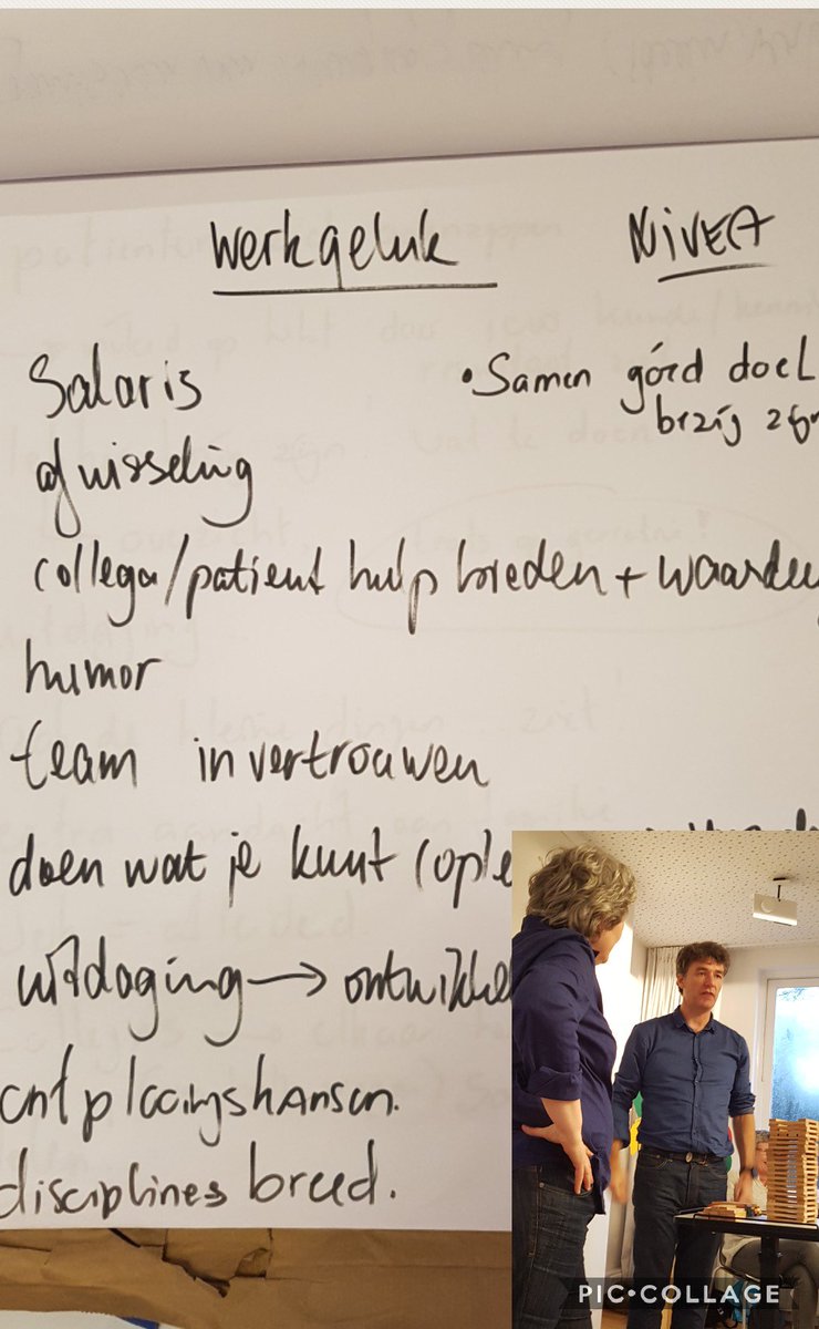 hjmaters's tweet photo. Vandaag samen met @GerdaLeeuwen en @harryheijblok  @CruxCreaties verder met de vraag 'Hoe komen van werkdruk naar werkgeluk?' @radboudumc https://t.co/0OE7slRPYY