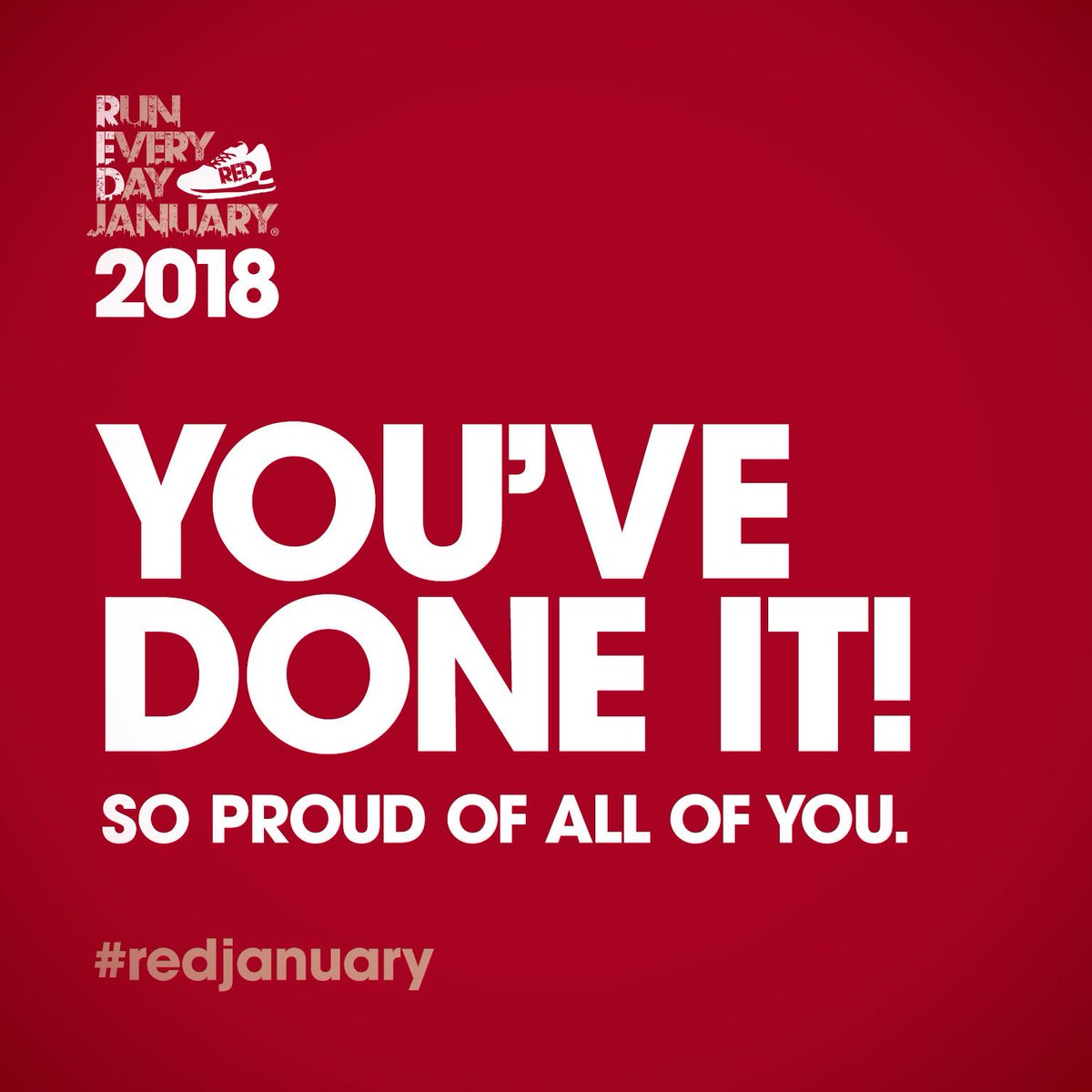 REDJanuaryUK's tweet photo. REDers, congratulations on turning January from blue to R.E.D! #redjanuary https://t.co/IzK07c88wY