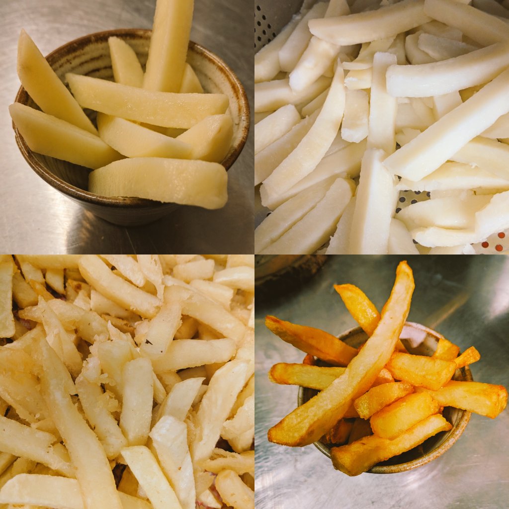 Hand cut, steamed, and double fried. That's how our chips go from simple potato, to something beautiful. #chippytea #chips #food #henley #restaurant 🍟🍟