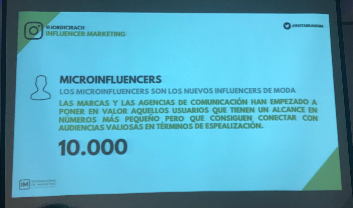 InboxPublicitat's tweet photo. #InstaBrandIM “¿Macroinfluencers o microinfluencers, que nos conviene más para nuestra marca?” 
@IIMN @JordiCirach https://t.co/hfi4wFhAdj