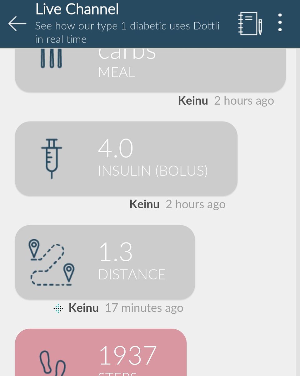 Have you ever checked the Live Channel? :) It's  a real time channel and all the values logged  are from a real type 1 diabetic 👊#type1diabetes #diabetes